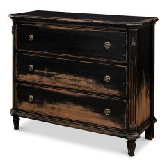Dark Distressed Chest of Drawers