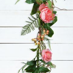 Cabbage Rose Decorative Garland