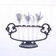 Metal French Harp Bud Vase