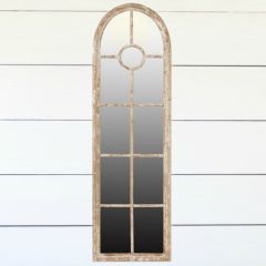 Tall Arched Windowpane Mirror
