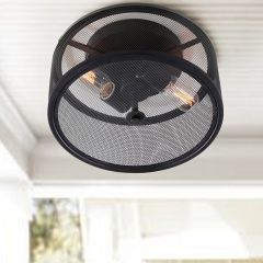 Modern Industrial Flush Mount Ceiling Light