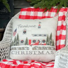 Farmhouse Christmas Accent Pillow
