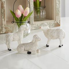 Sheep Family Figurine Trio