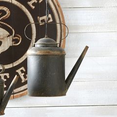 Rustic Metal Coffee Kettle Light Fixture 15 inch
