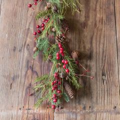 Cones And Berries Holiday Garland