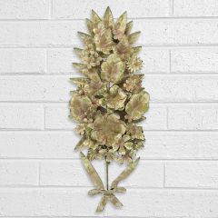 Distressed Metal Floral Wall Decor