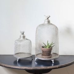 Cloche Style Wire Mesh Candle Lanterns