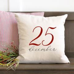 Dec 25 Christmas Pillow Cover 18x18 