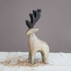 Decorative Carved Wood Reindeer
