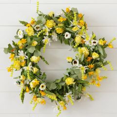 Decorative Floral Wreath With Buttercups