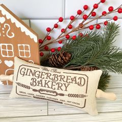 Decorative Gingerbread Rolling Pin Pillow