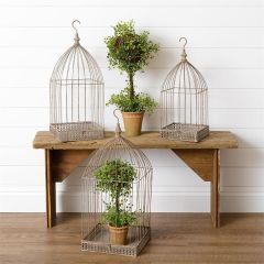 Decorative Hanging Metal Birdcage Set of 3