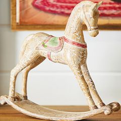 Decorative Holiday Rocking Horse Figurine