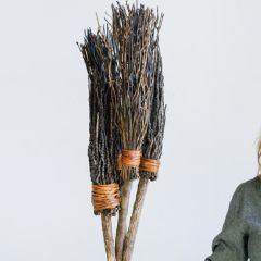 Decorative Mango Wood Broom 52 Inch