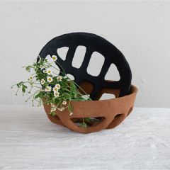 Decorative Paper Mache Basket Display Bowl