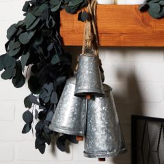 Decorative Rustic Hanging Bell Collection Set of 3