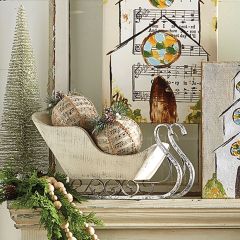 Decorative Tabletop Wooden Sleigh