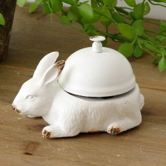 Decorative White Bunny Desk Bell