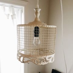 Decorative Wire Basket Hanging Light