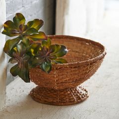 Decorative Woven Footed Bowl