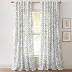 Delicate Floral Pattern 52x84 Curtain Panel Set of 2