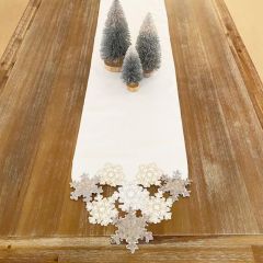 Delicate Snowflake Cutout Table Runner