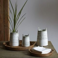 Detailed Ceramic Vase Pot With Handles