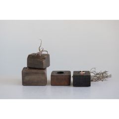 Found Wood Tealight Candle Holder