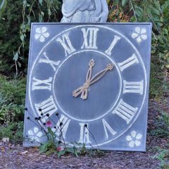 LARGE Iron Wall Clock - Roman Numerals