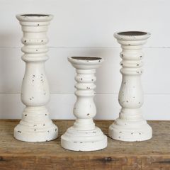 Distressed Farmhouse Candle Holder Set of 3