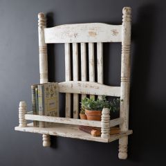 Distressed Farmhouse Chair Wall Shelf