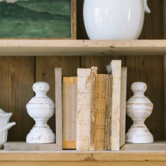 Distressed Finial Bookends