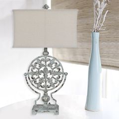 Distressed French Country Table Lamp