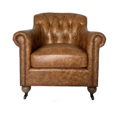 Distressed Leather Club Chair | SHIPS FREE