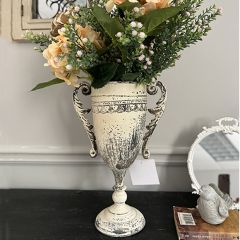 Distressed Metal Trophy Vase