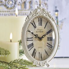 Distressed Ornate Tabletop Clock