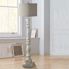 Distressed Post Style Lamp