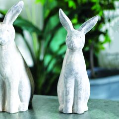 Distressed Rabbit Garden Sculpture