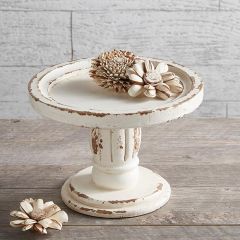 Distressed Round Wood Display Riser