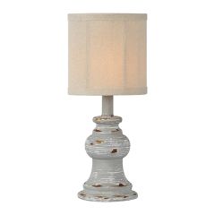 Distressed Table Lamp With Shade Single
