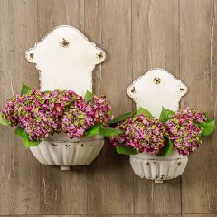 Distressed Wall Sconce Planter Set of 2
