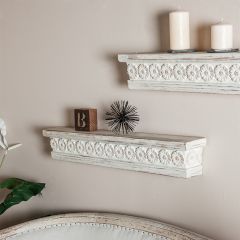 Distressed Wood Floating Shelf