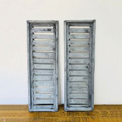 Distressed Wood Wall Shutter Set of 2