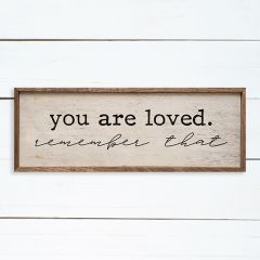 Distressed You Are Loved Framed Wall Sign