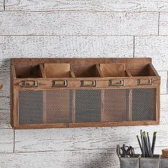 Divided Wooden Wall Organizer
