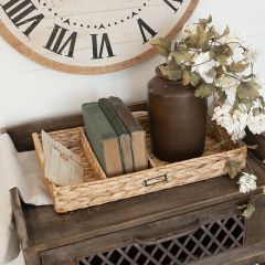 Divided Rattan Tabletop Display Tray