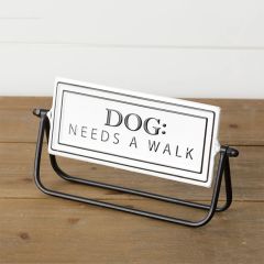 Dog Walk Tabletop Flip Sign