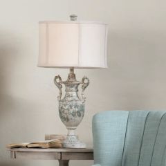 Double Handled Urn Table Lamp Set of 2
