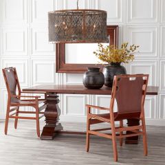 Double Pedestal Rectangle Dining Table