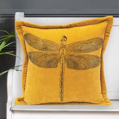 Dragonfly Print Accent Pillow